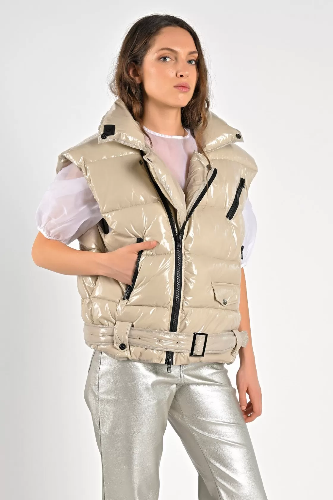 Best Sale Kara Vest Glossy Donna Gilet | Capsule Collection